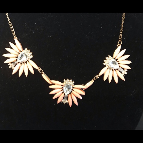 Coral Colored Jeweled Headband/Hair Jewelry - Picture 2 of 6